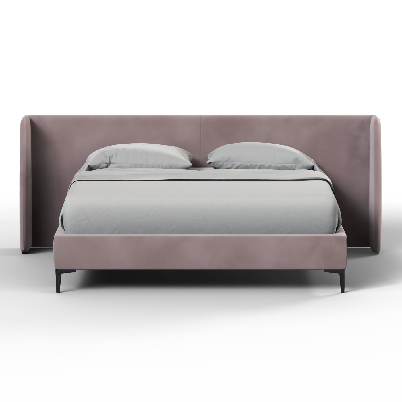 Abbey Uphlostered Bed with Structured Headboard and Refined Lines