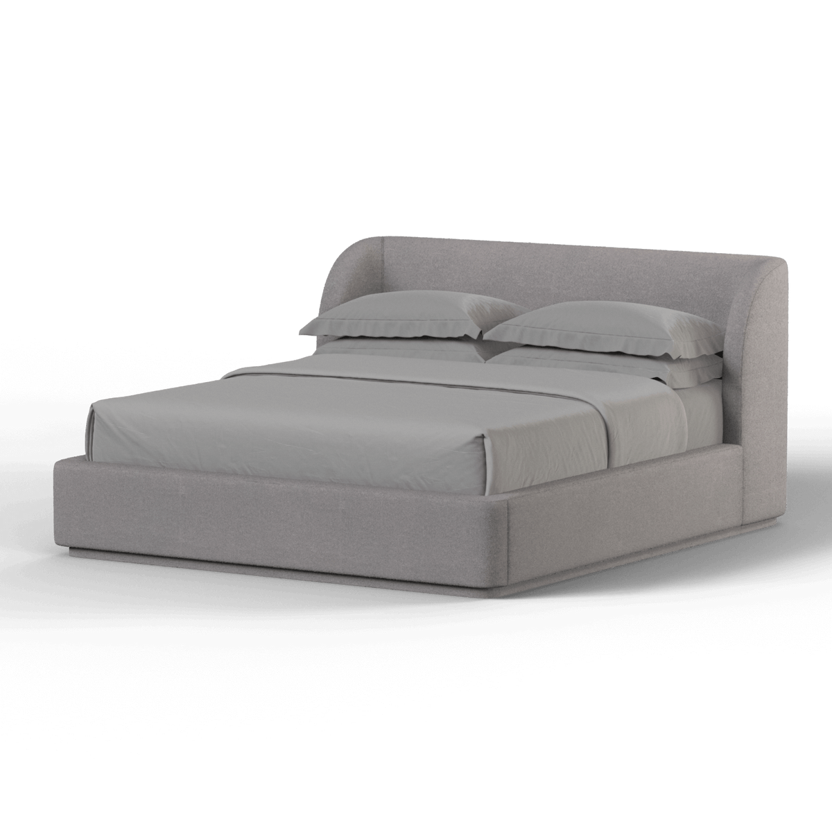 Bedspoke Giacomo Bed – Grey Bouclé