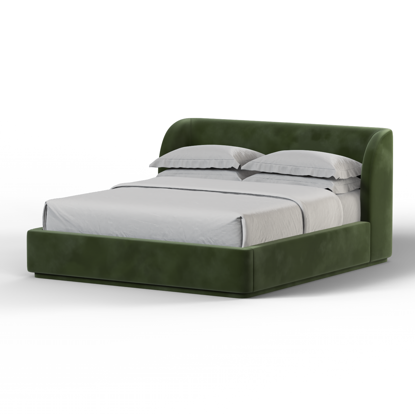 Bedspoke Giacomo Bed – Forest Green Velvet