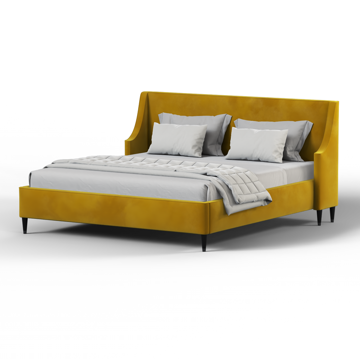 Laura Double Bed with High Headboard
