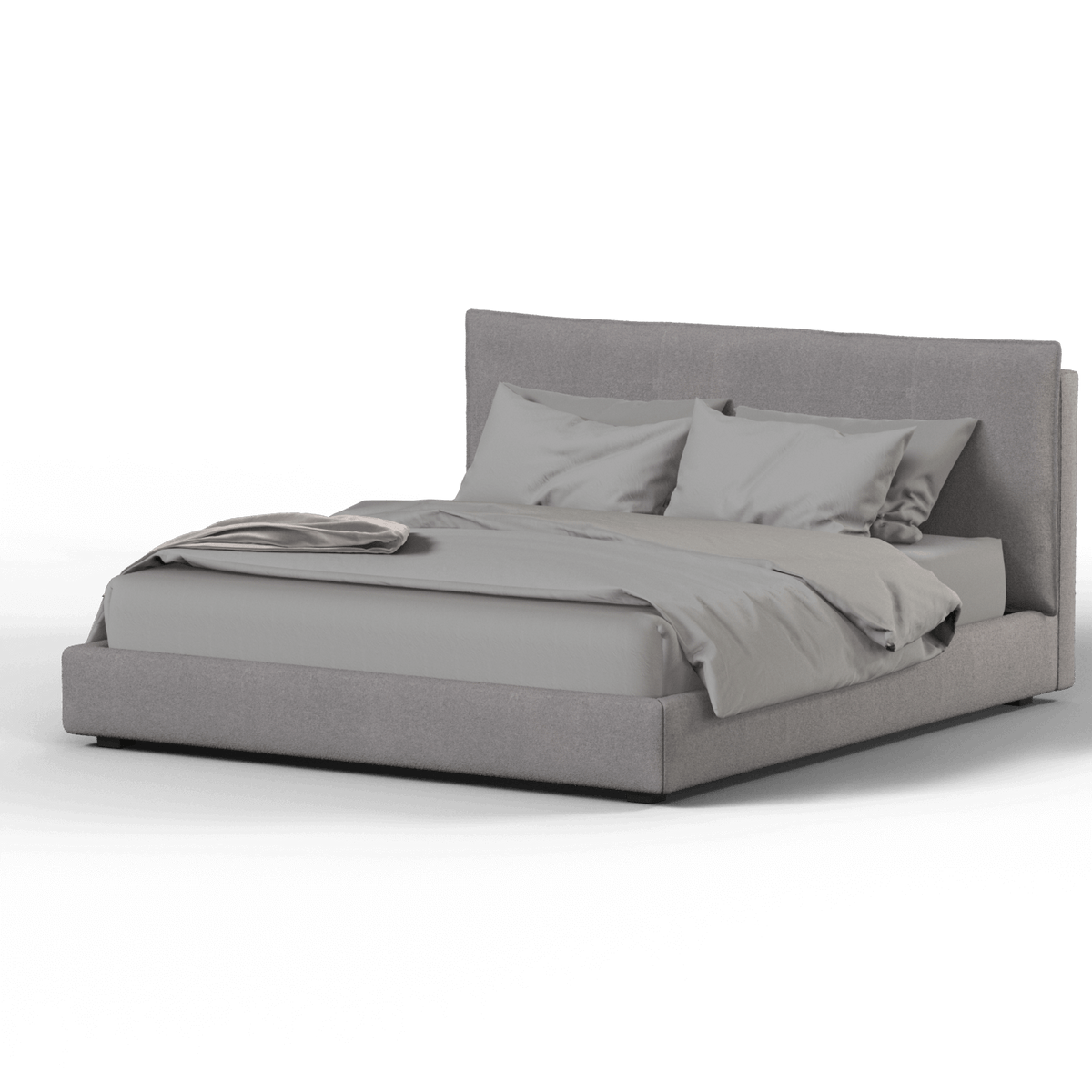 Bedspoke Thea Upholstered Bed – Grey Bouclé
