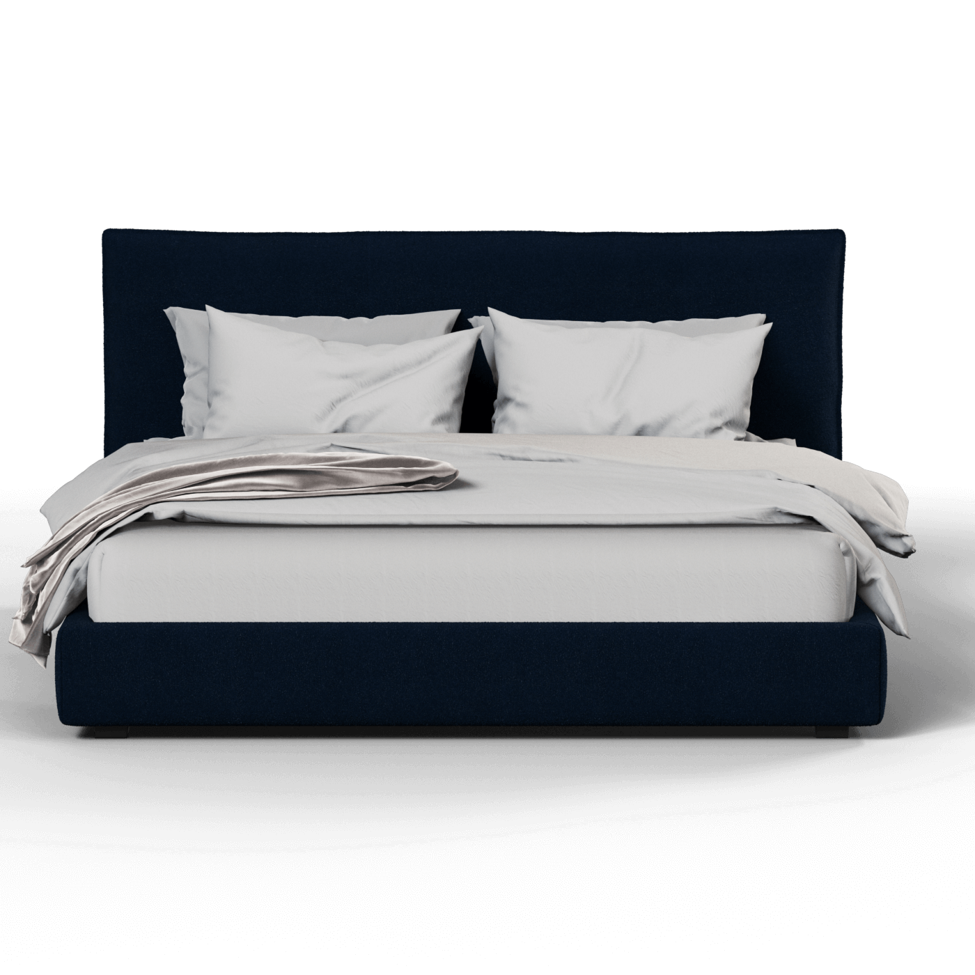 Thea Upholstered Double Bed with Clean Headboard