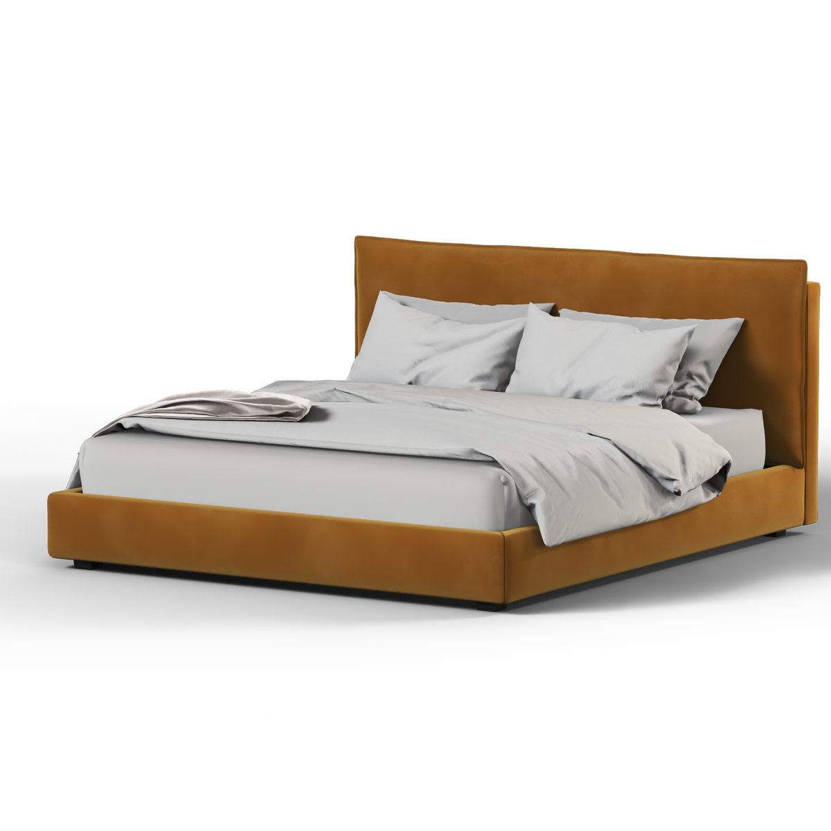 Bedspoke Thea Upholstered Bed – Camel Velvet