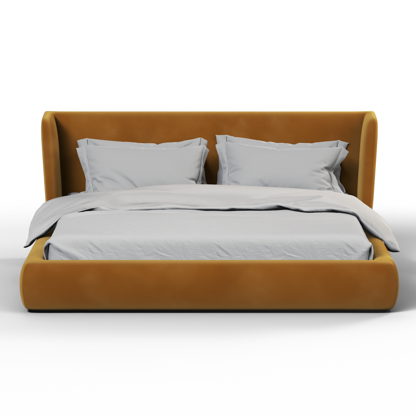 Valentina bed in Boucle Velvet Fabric