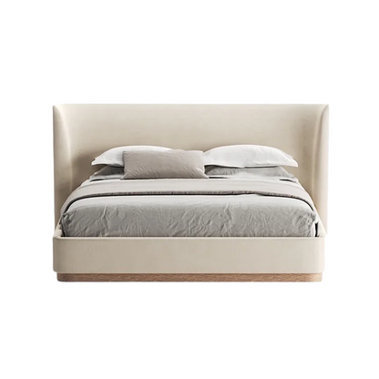 Essen Double Bed in Soft Cream Fabric