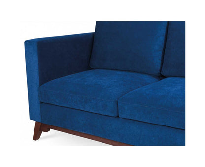 Sofa Heaven with Three Seat Cushions Three Back Cushions and Wooden Legs