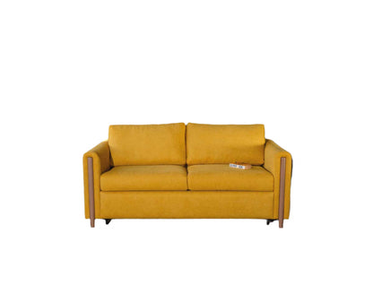 Brownie Sofa Bed with Two Seat Cushions Two Back Cushions and Short Legs