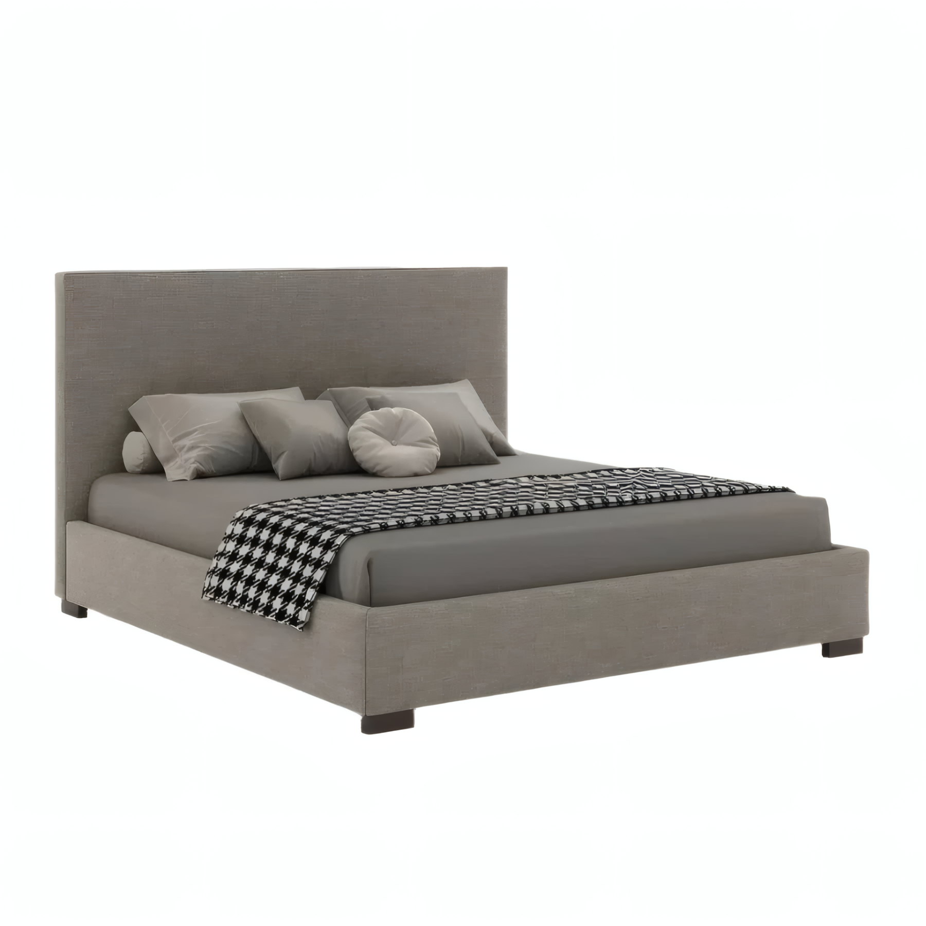 Ava Upholstered Bed with Panel Headboard