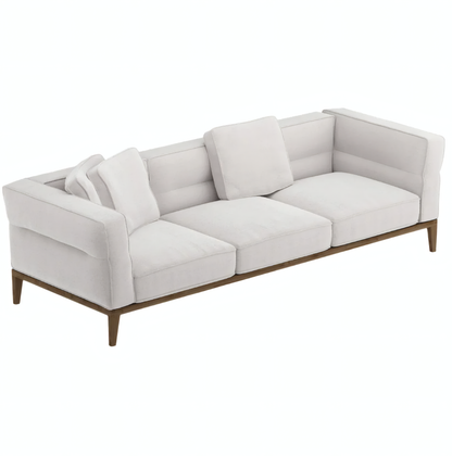 Hope Three-Seater Sofa With Wood Frame and Loose Cushions