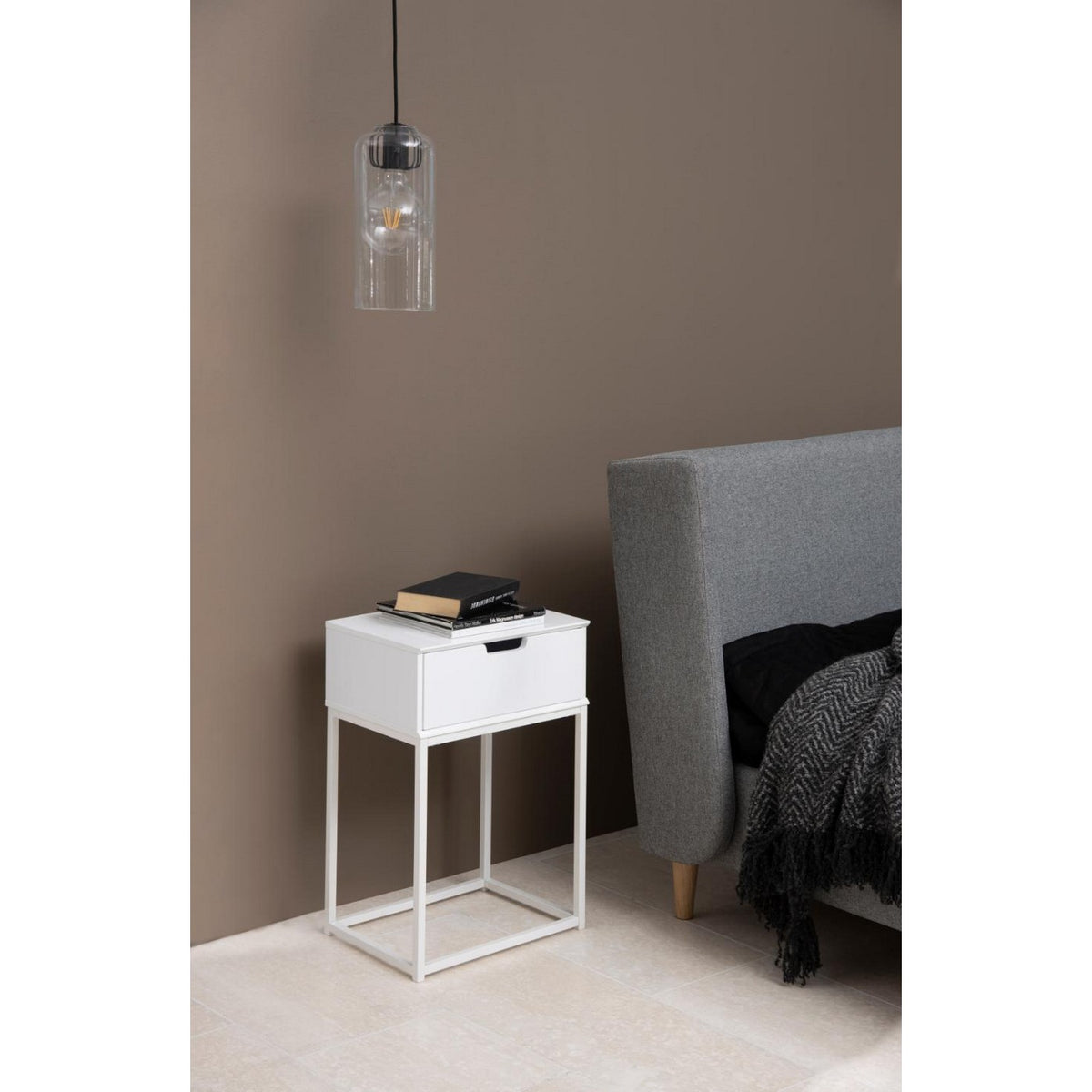 Bedside Table Mitra - White