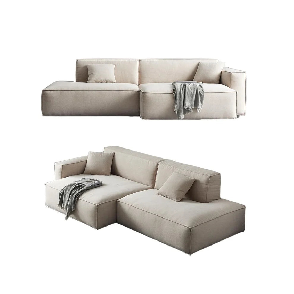 Bloom 2 Seater Sofa in Customizable Light Beige Fabric