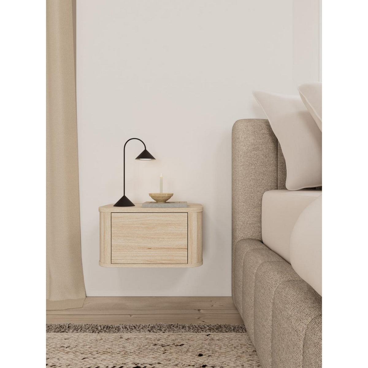 Bedside Table Atmore - Beige