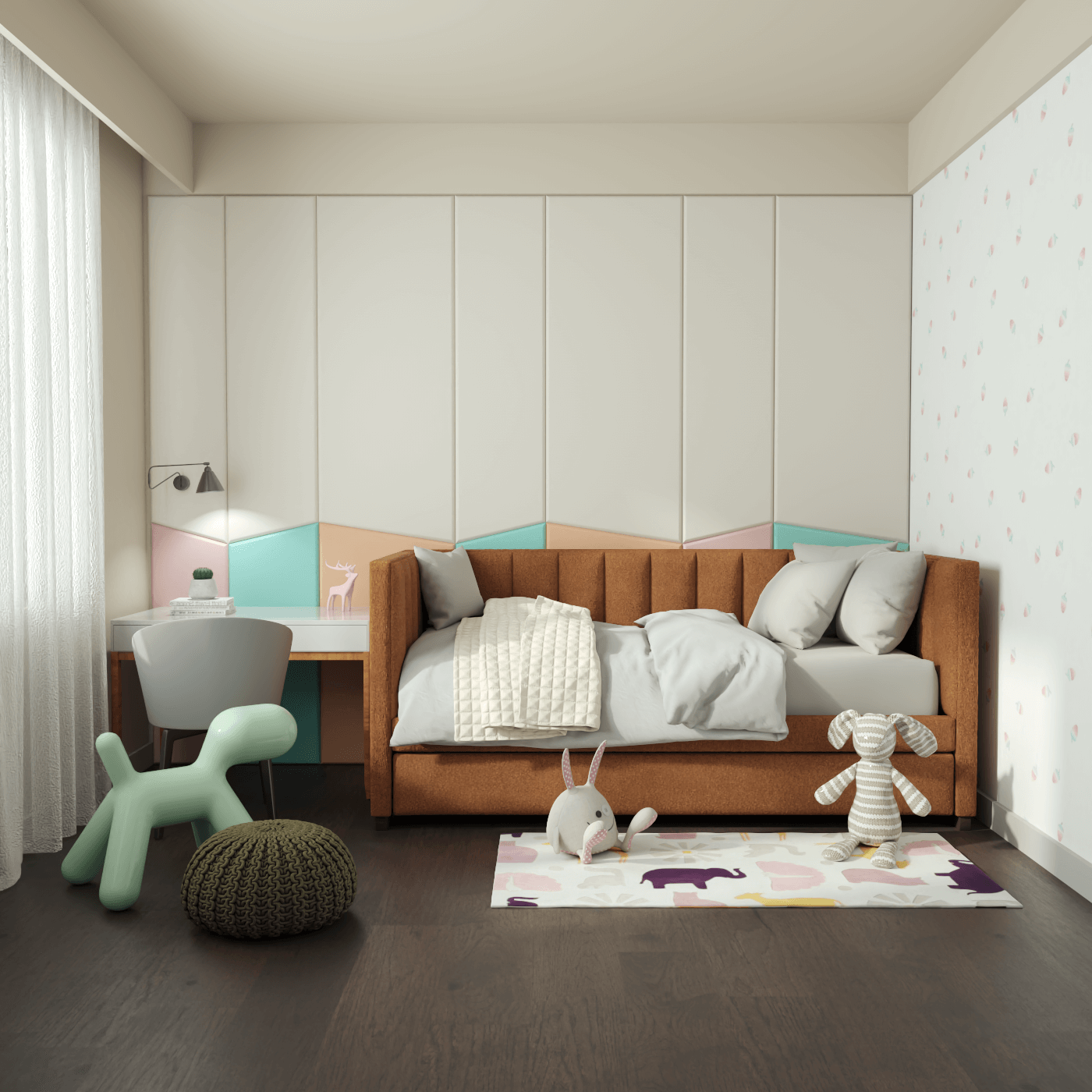 Capella Daybed with Sculpted Style and Built-In Versatility