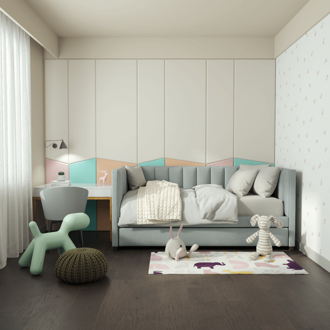 Capella Daybed with Sculpted Style and Built-In Versatility