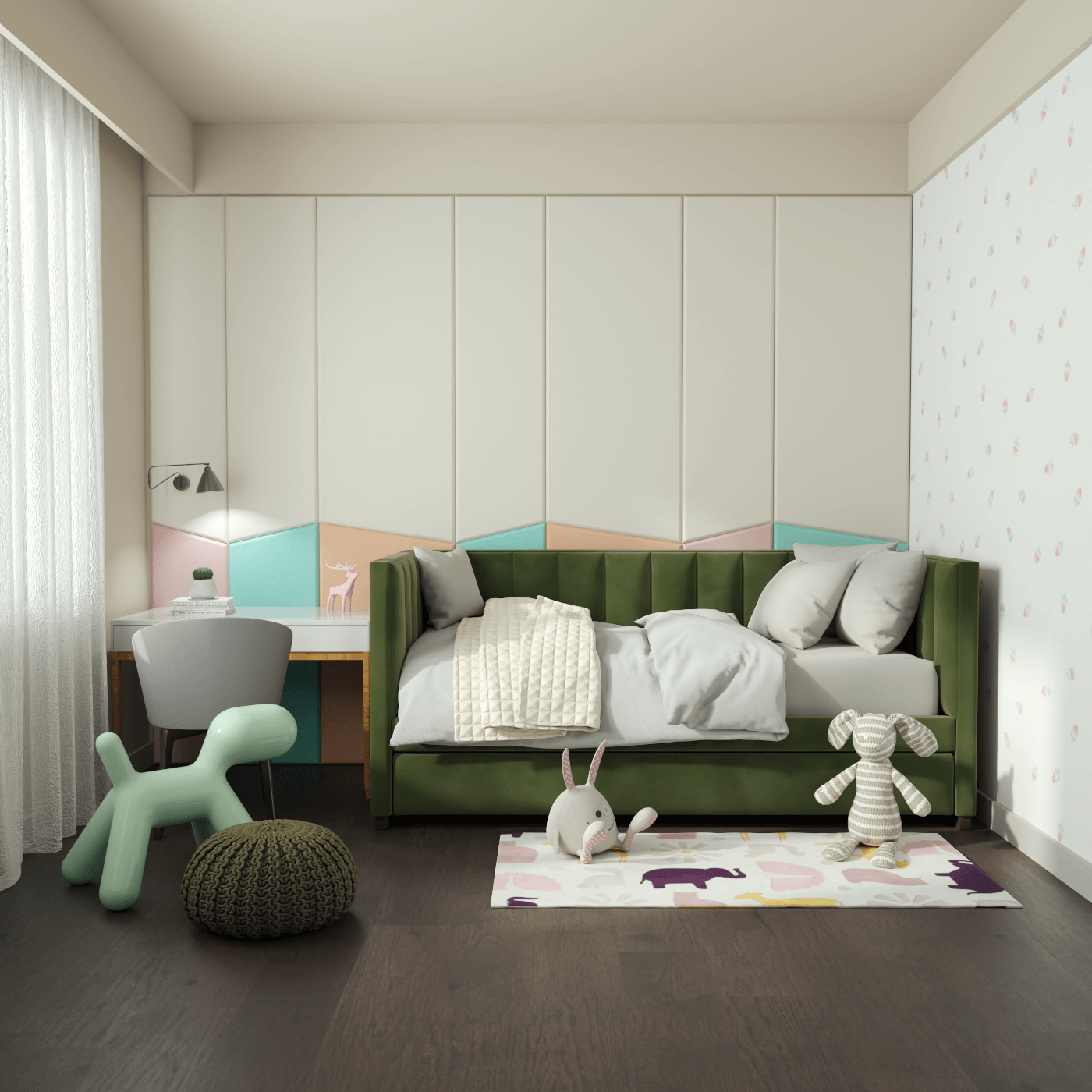 Capella Daybed with Sculpted Style and Built-In Versatility