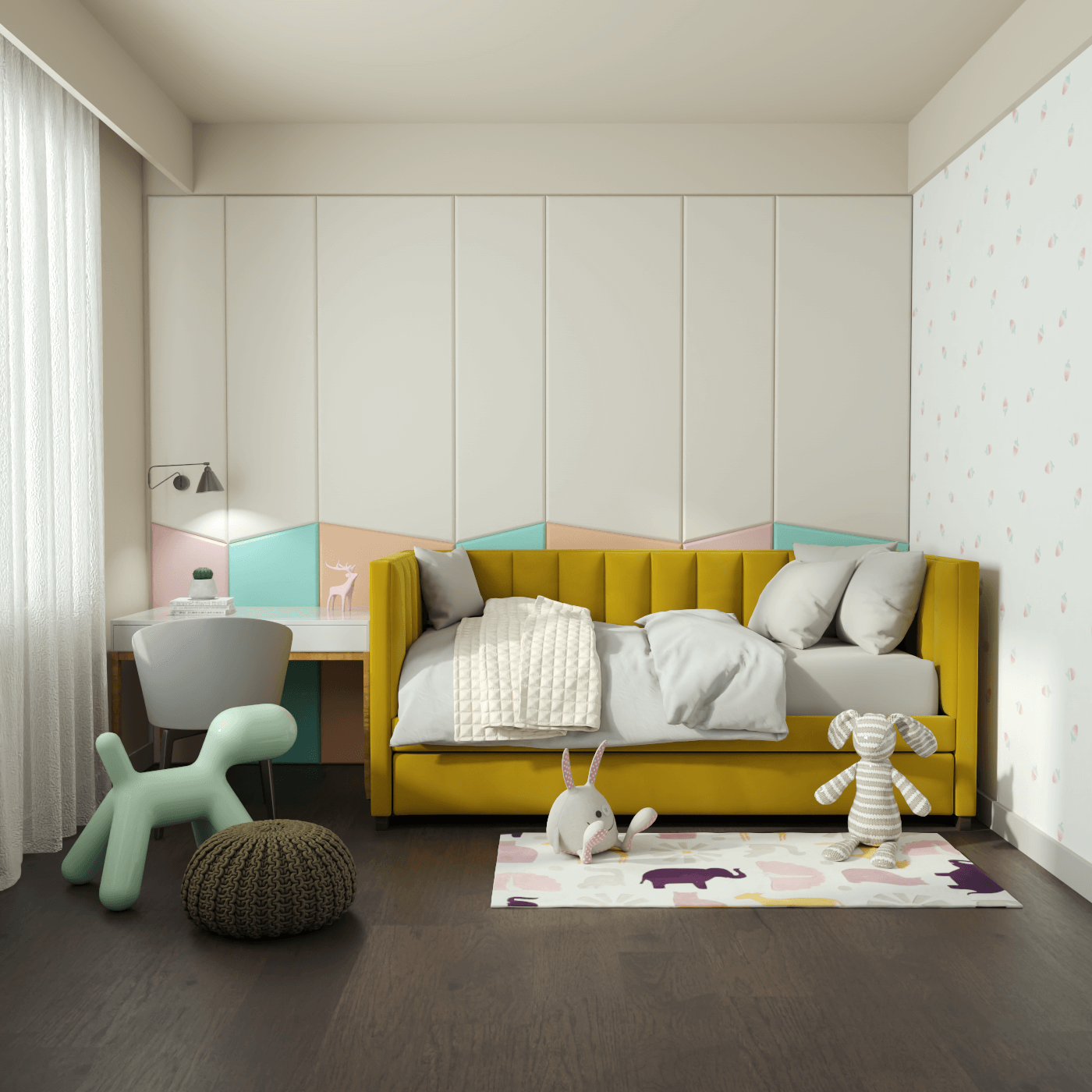 Capella Daybed with Sculpted Style and Built-In Versatility