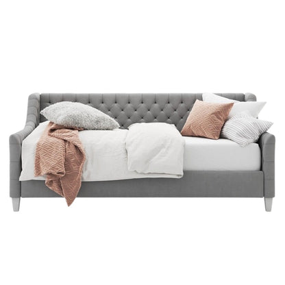 Aimee daybed with curved backrest and ivory upholstery