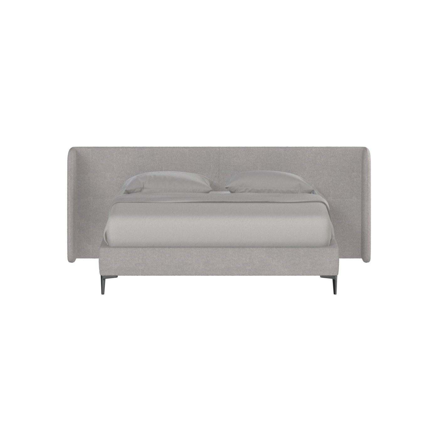 Abbey Uphlostered Bed with Structured Headboard and Refined Lines