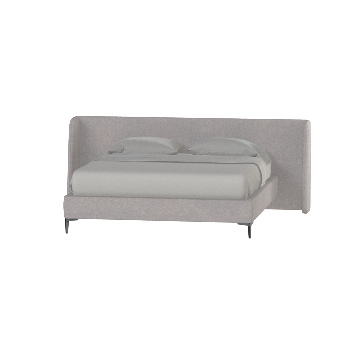 Abbey Uphlostered Bed with Structured Headboard and Refined Lines