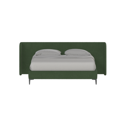 Abbey Uphlostered Bed with Structured Headboard and Refined Lines