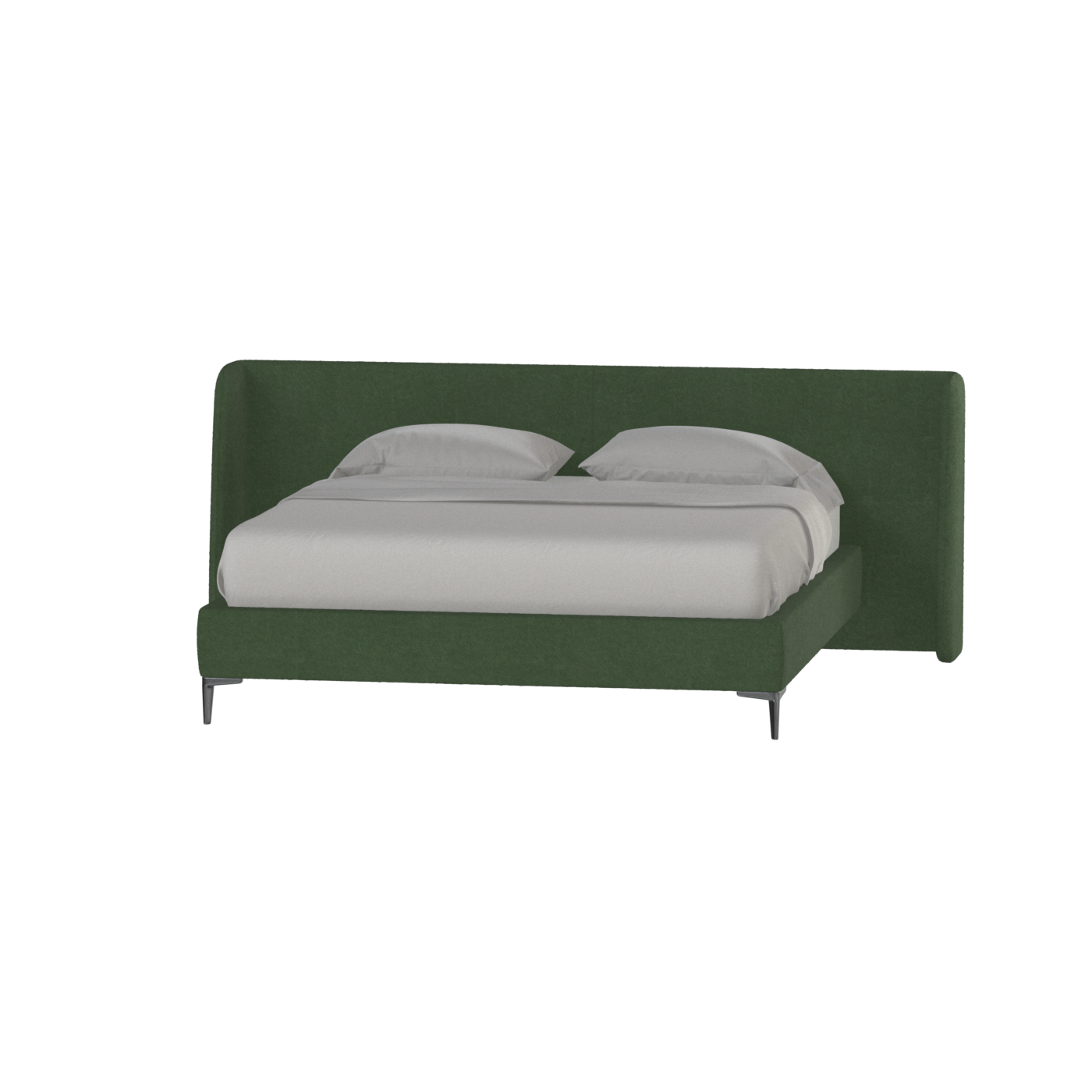 Abbey Uphlostered Bed with Structured Headboard and Refined Lines
