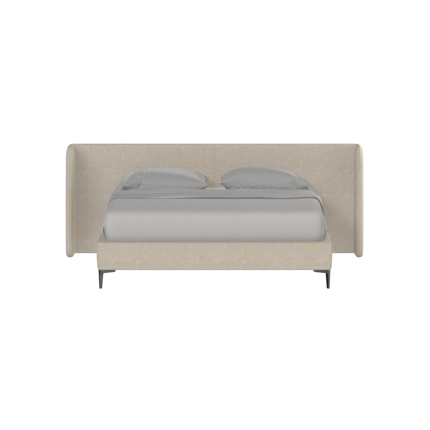Abbey Uphlostered Bed with Structured Headboard and Refined Lines