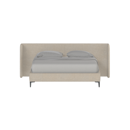 Abbey Uphlostered Bed with Structured Headboard and Refined Lines
