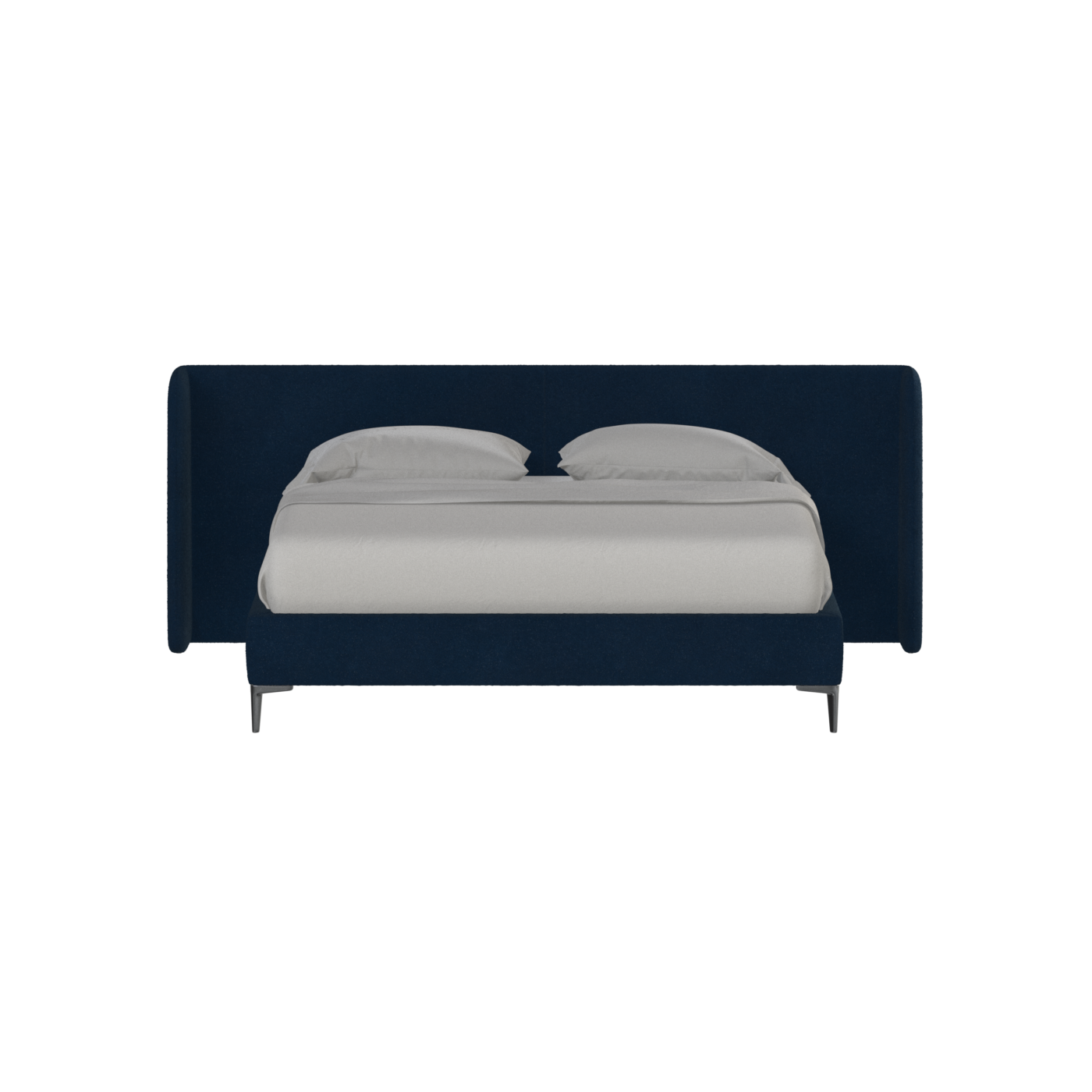 Abbey Uphlostered Bed with Structured Headboard and Refined Lines