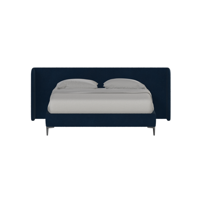 Abbey Uphlostered Bed with Structured Headboard and Refined Lines