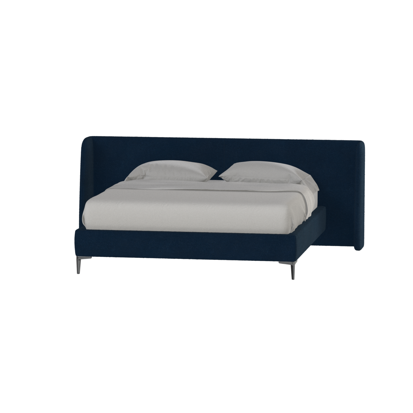Abbey Uphlostered Bed with Structured Headboard and Refined Lines