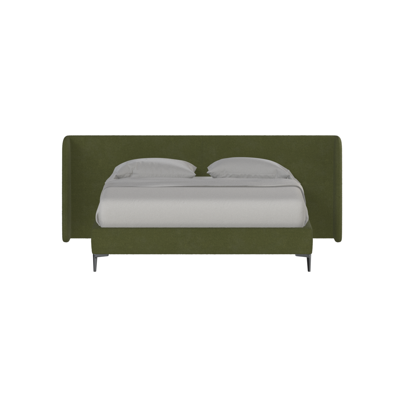 Abbey Uphlostered Bed with Structured Headboard and Refined Lines