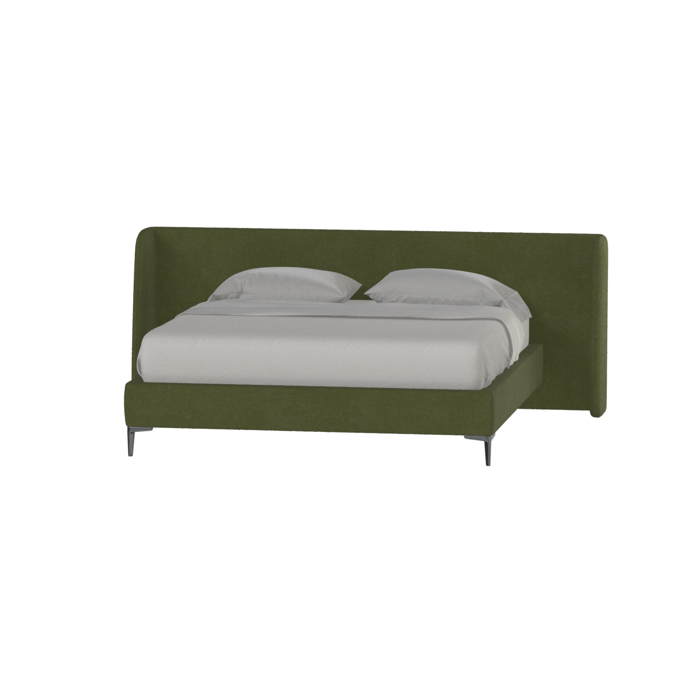 Abbey Uphlostered Bed with Structured Headboard and Refined Lines