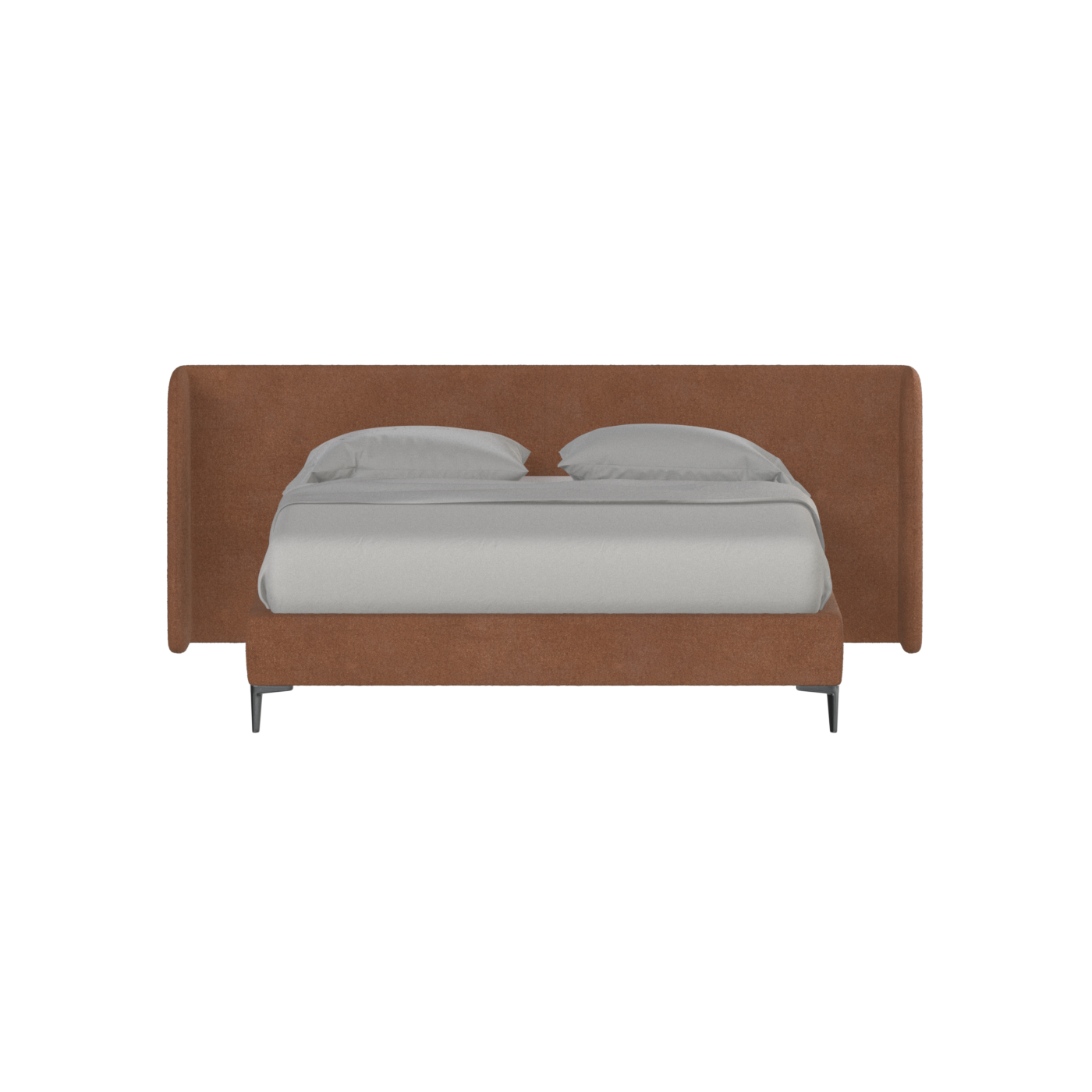 Abbey Uphlostered Bed with Structured Headboard and Refined Lines