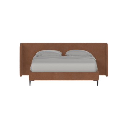 Abbey Uphlostered Bed with Structured Headboard and Refined Lines