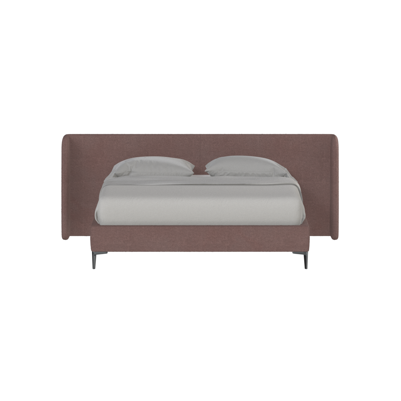 Abbey Uphlostered Bed with Structured Headboard and Refined Lines