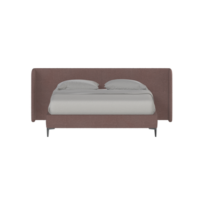 Abbey Uphlostered Bed with Structured Headboard and Refined Lines