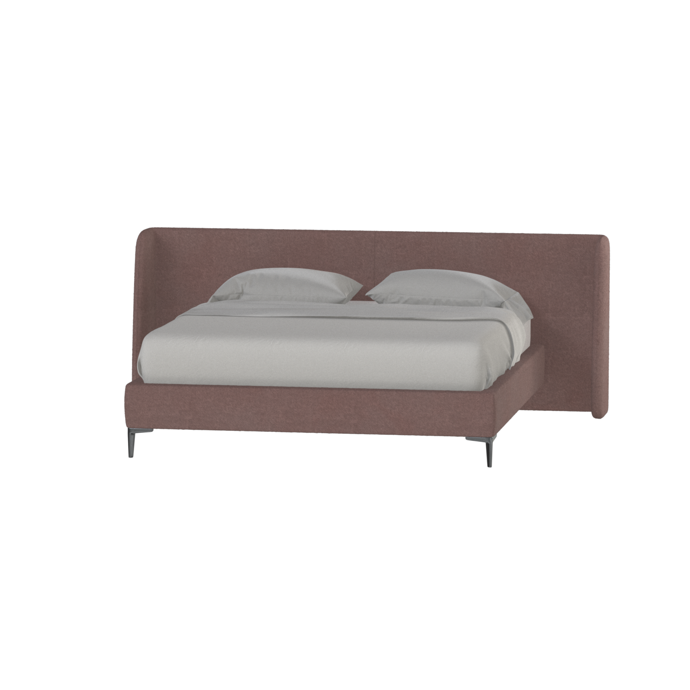 Abbey Uphlostered Bed with Structured Headboard and Refined Lines