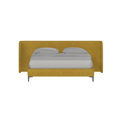 Abbey Uphlostered Bed with Structured Headboard and Refined Lines