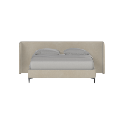 Abbey Uphlostered Bed with Structured Headboard and Refined Lines