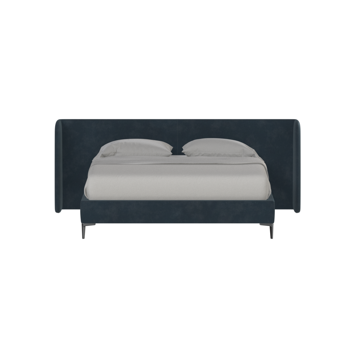 Abbey Uphlostered Bed with Structured Headboard and Refined Lines