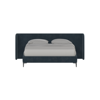 Abbey Uphlostered Bed with Structured Headboard and Refined Lines