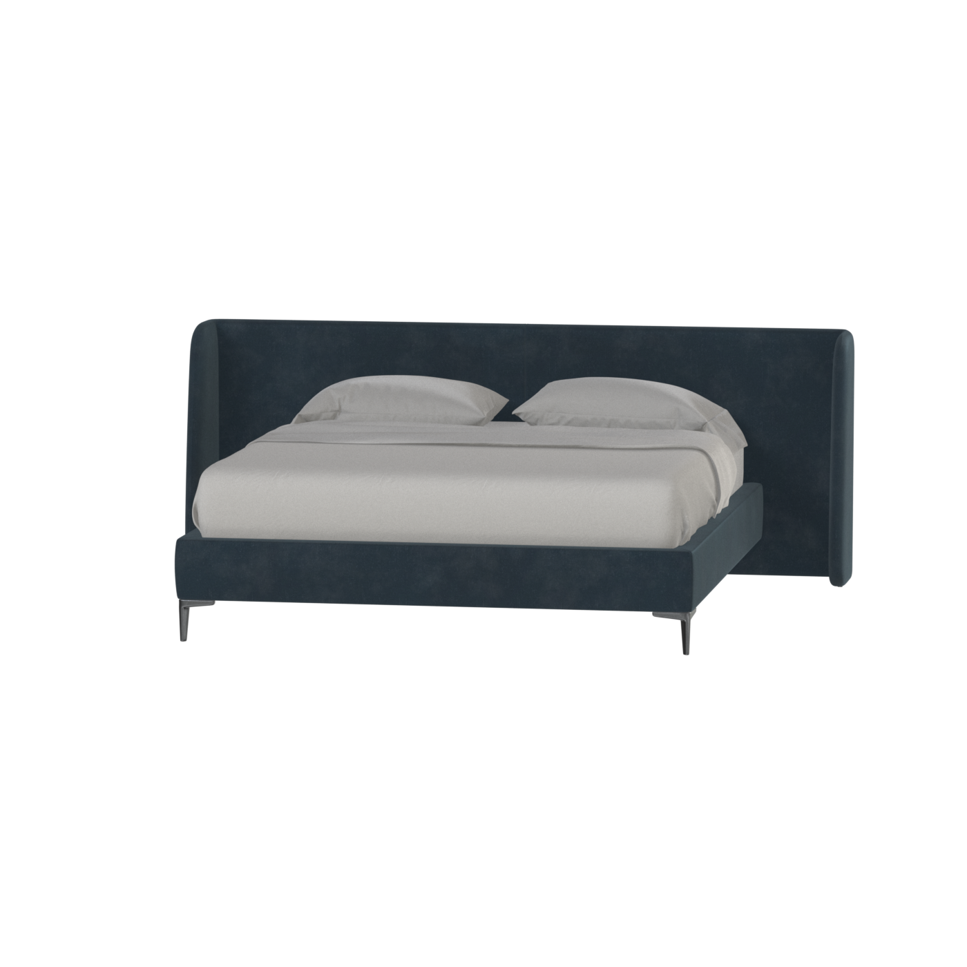 Abbey Uphlostered Bed with Structured Headboard and Refined Lines