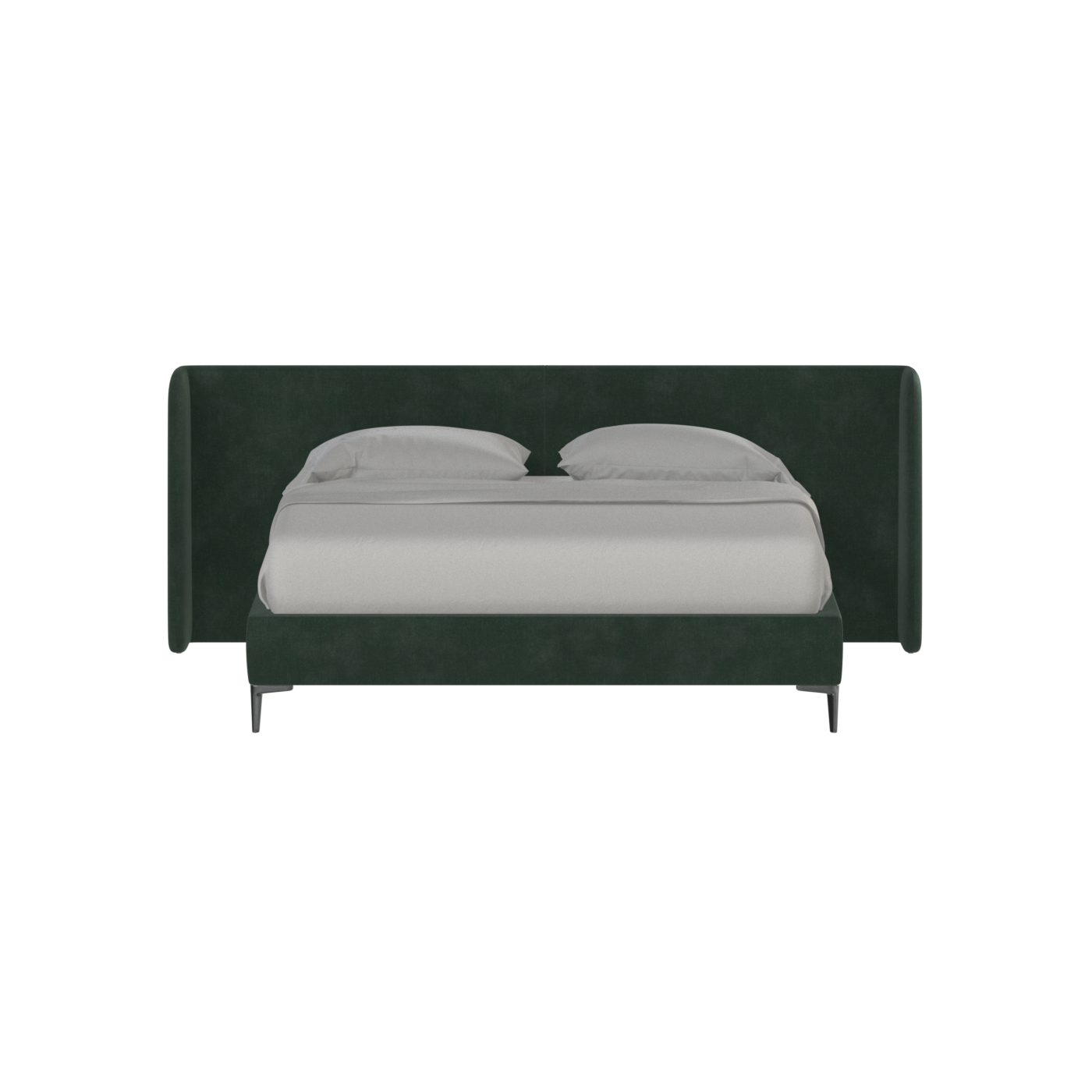 Abbey Uphlostered Bed with Structured Headboard and Refined Lines