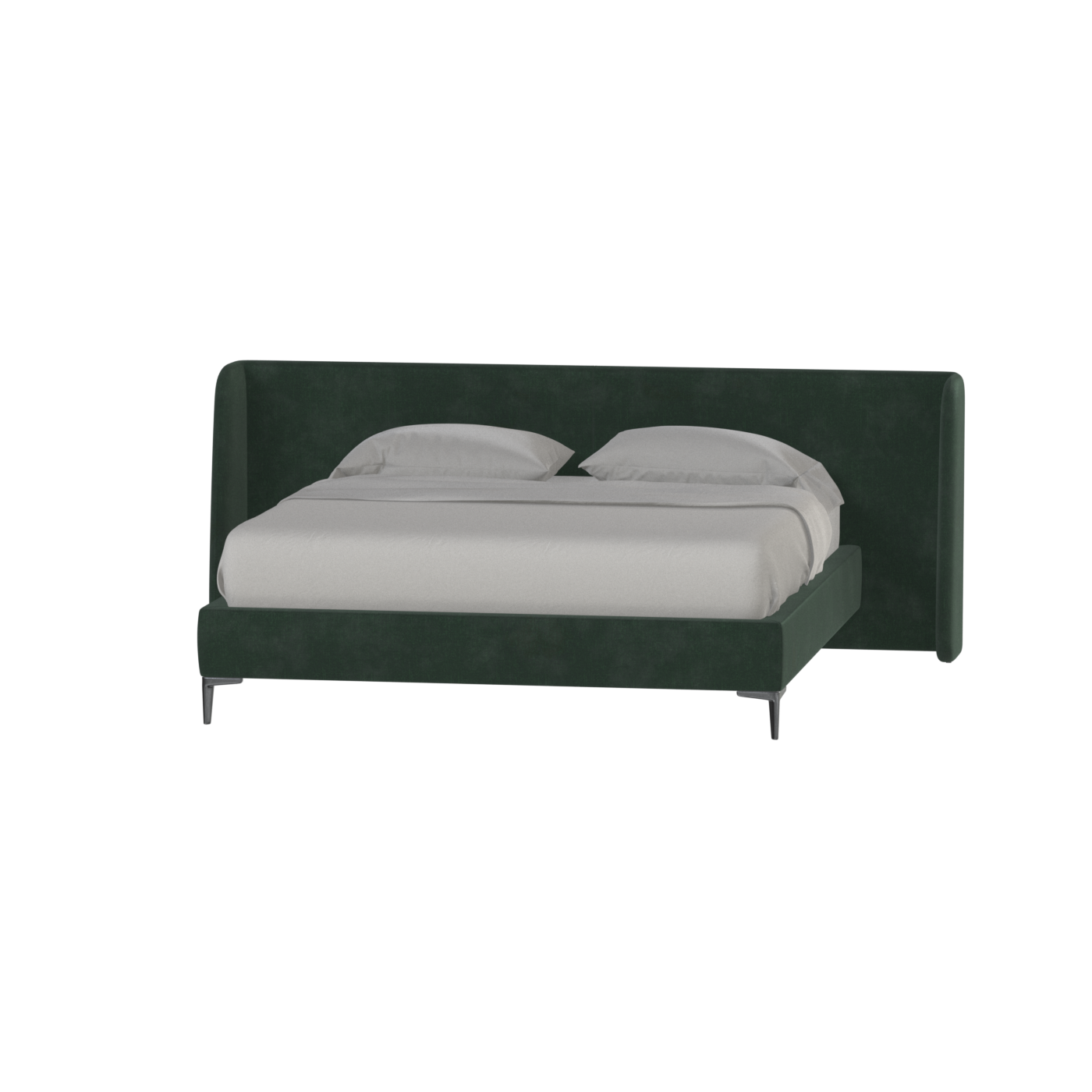 Abbey Uphlostered Bed with Structured Headboard and Refined Lines