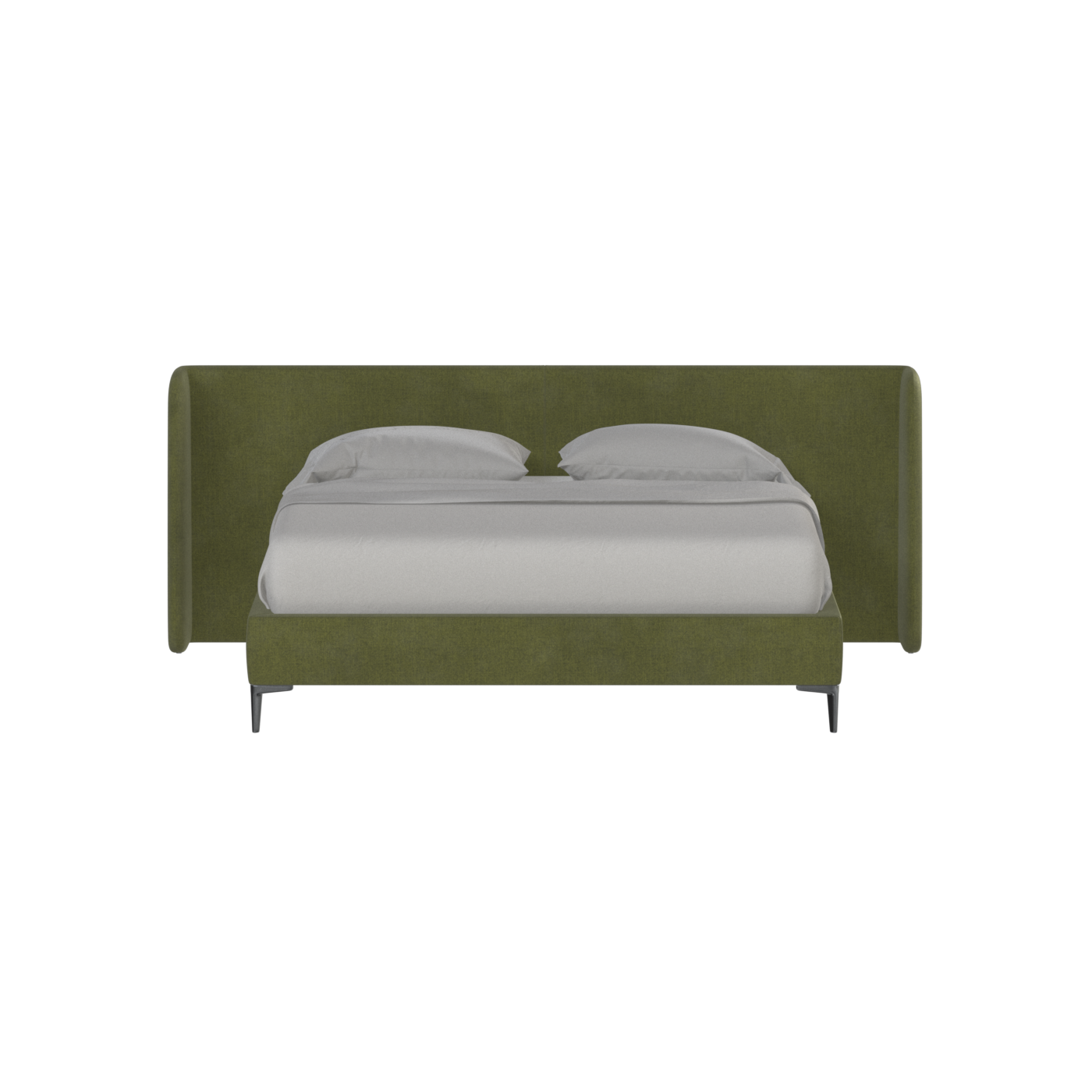 Abbey Uphlostered Bed with Structured Headboard and Refined Lines