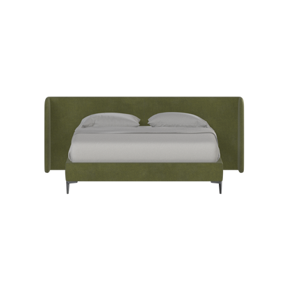 Abbey Uphlostered Bed with Structured Headboard and Refined Lines