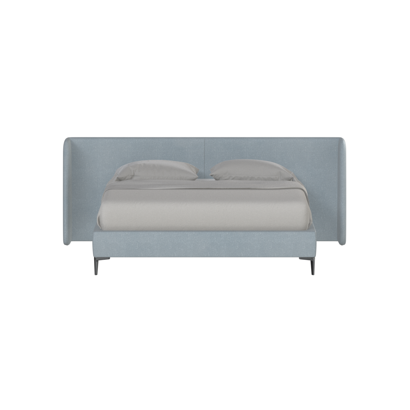 Abbey Uphlostered Bed with Structured Headboard and Refined Lines