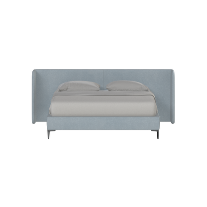 Abbey Uphlostered Bed with Structured Headboard and Refined Lines