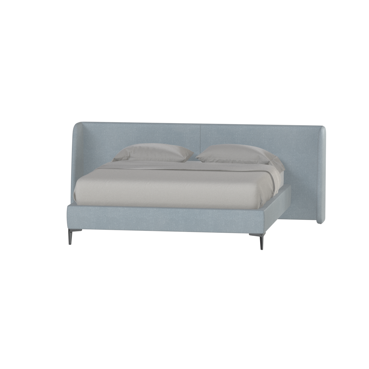 Abbey Uphlostered Bed with Structured Headboard and Refined Lines