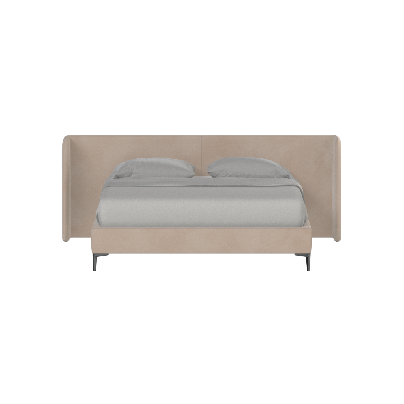 Abbey Uphlostered Bed with Structured Headboard and Refined Lines